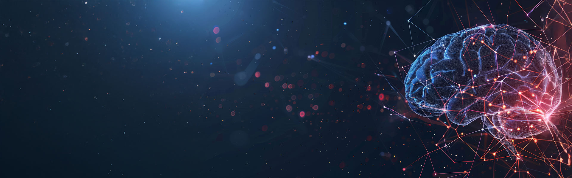 3D brain network concept, neuroscience and cognitive science visualization