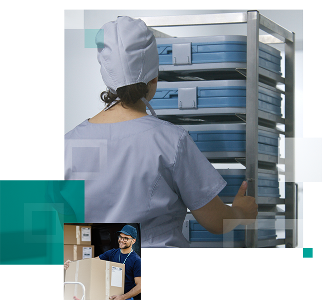 Enchanged P2P Brochure image showing a woman and medical supplies