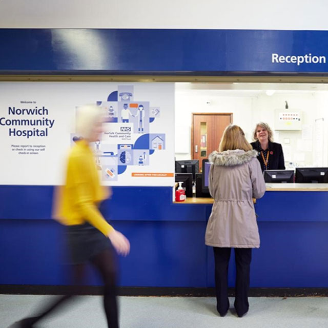 Norwich community hospital reception